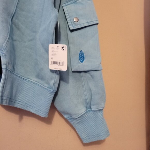 Free People Intercept ½ zip hoodie - light blue - Picture 3 of 11